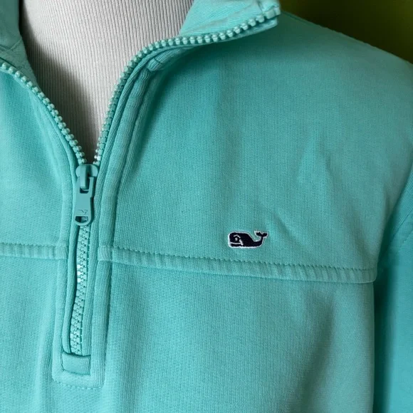 Vineyard Vines Mint Green Quarter Zip Sweatshirt - Picture 2 of 7